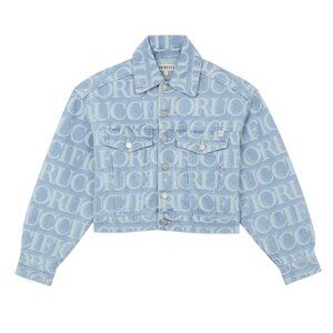 Fiorucci Monogram Cropped Tapered Denim Jacket